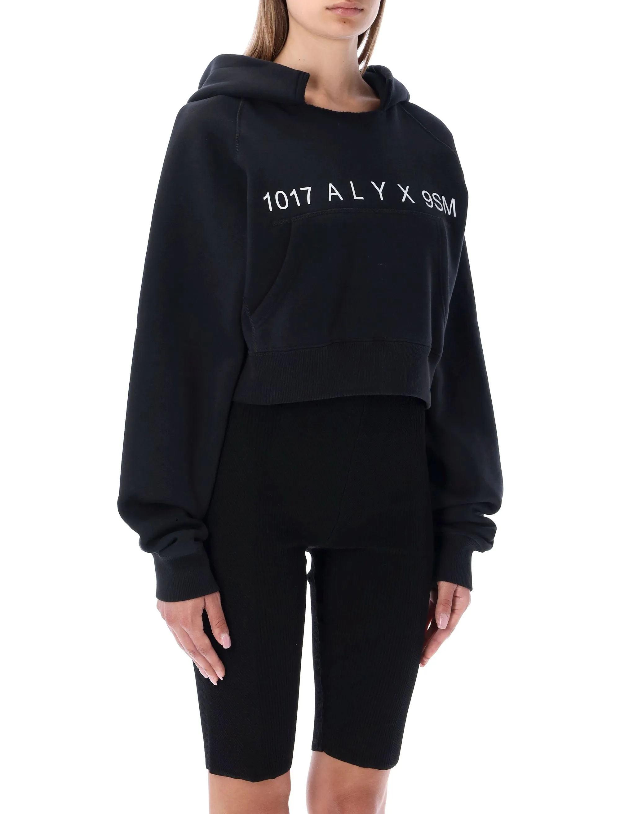 1017 ALYX 9SM Logo Printed Cropped Hoodie