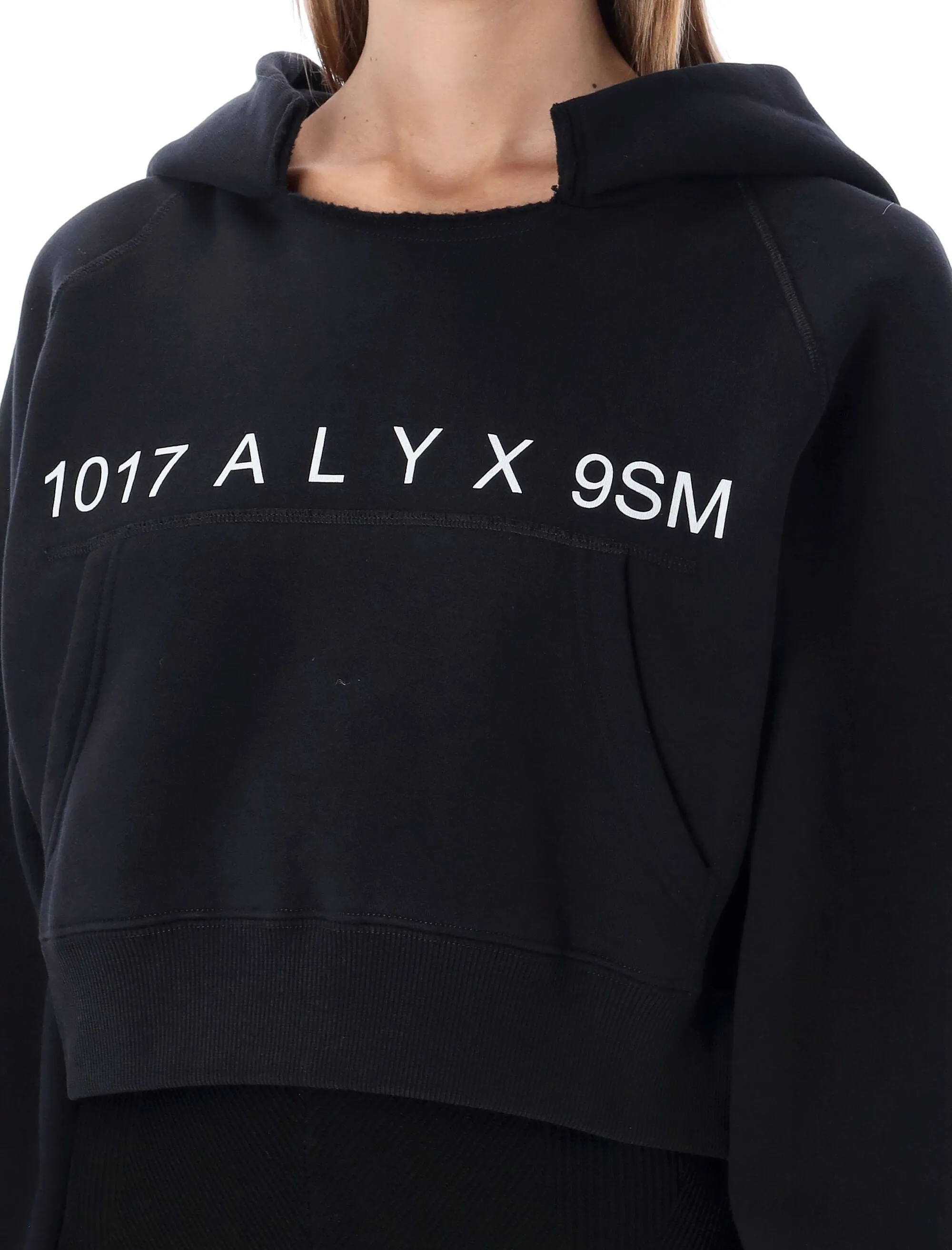 1017 ALYX 9SM Logo Printed Cropped Hoodie