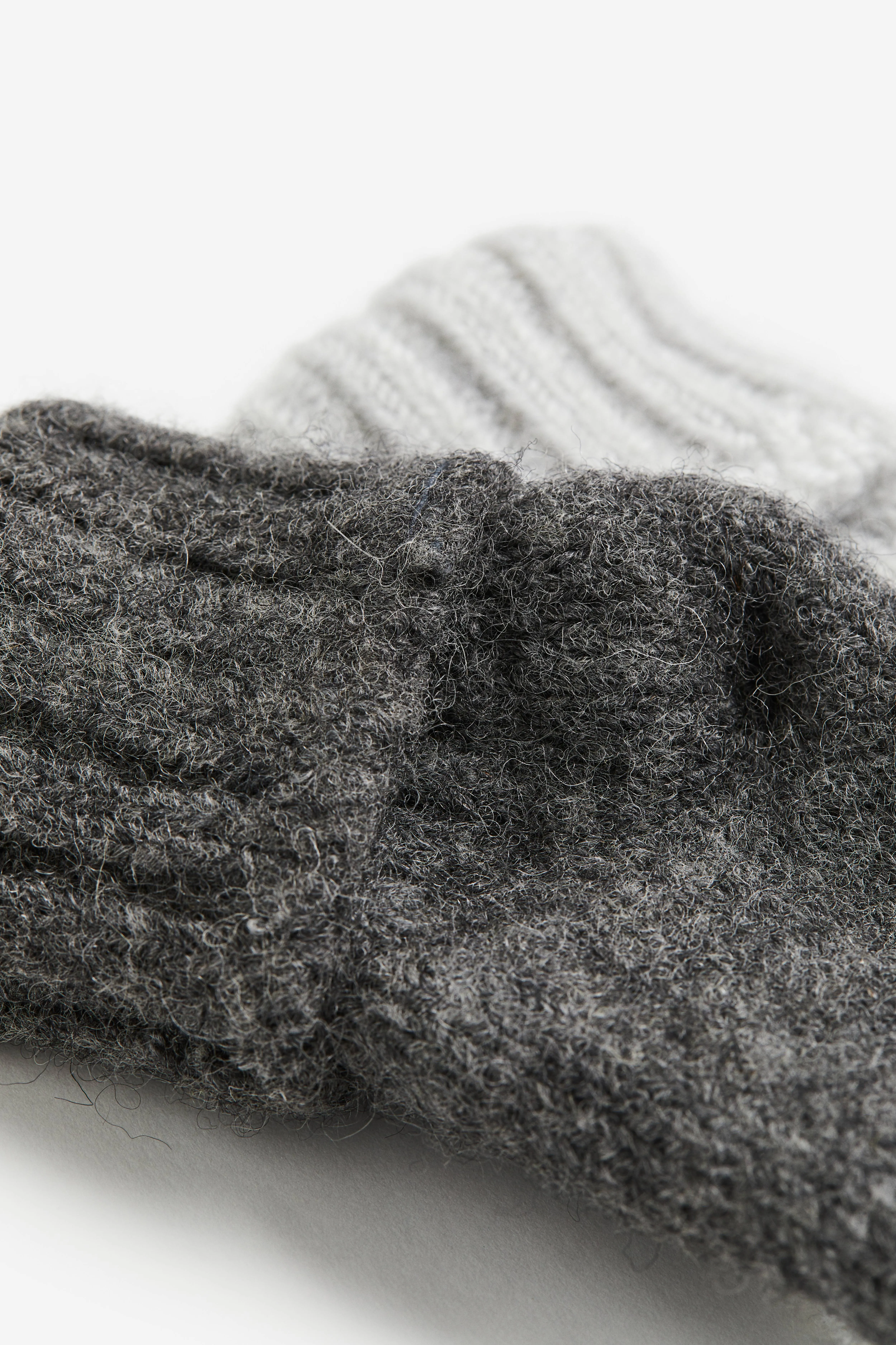 2-pack wool-blend socks - Dark grey/Light grey - Kids | H&M GB