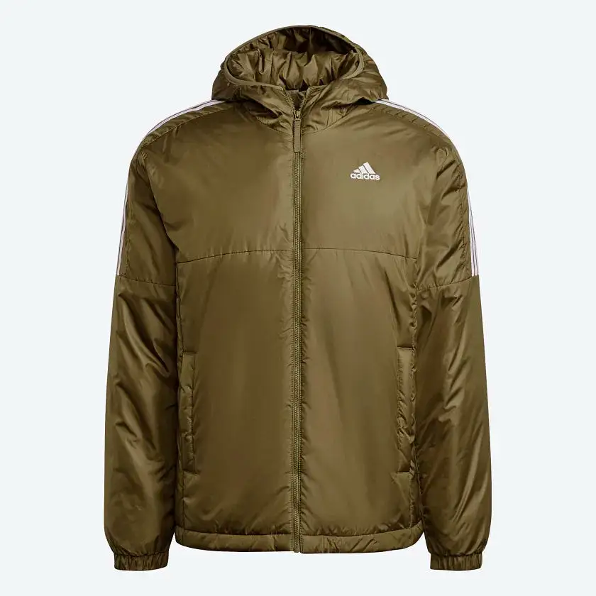 Adidas Essentials Insulated Hooded Jacket -Olive Green