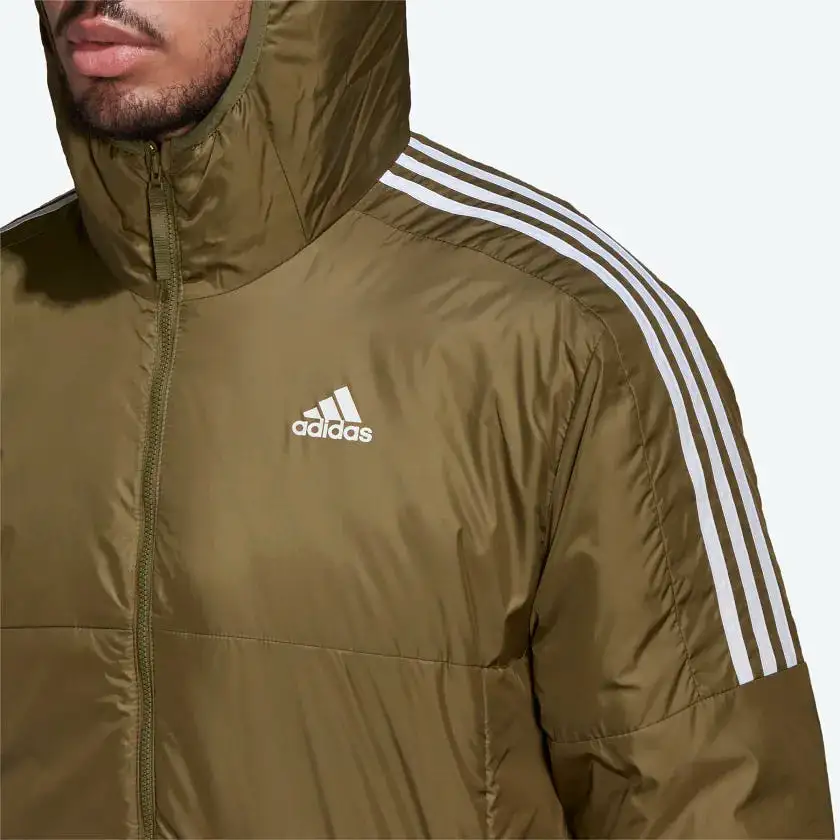 Adidas Essentials Insulated Hooded Jacket -Olive Green