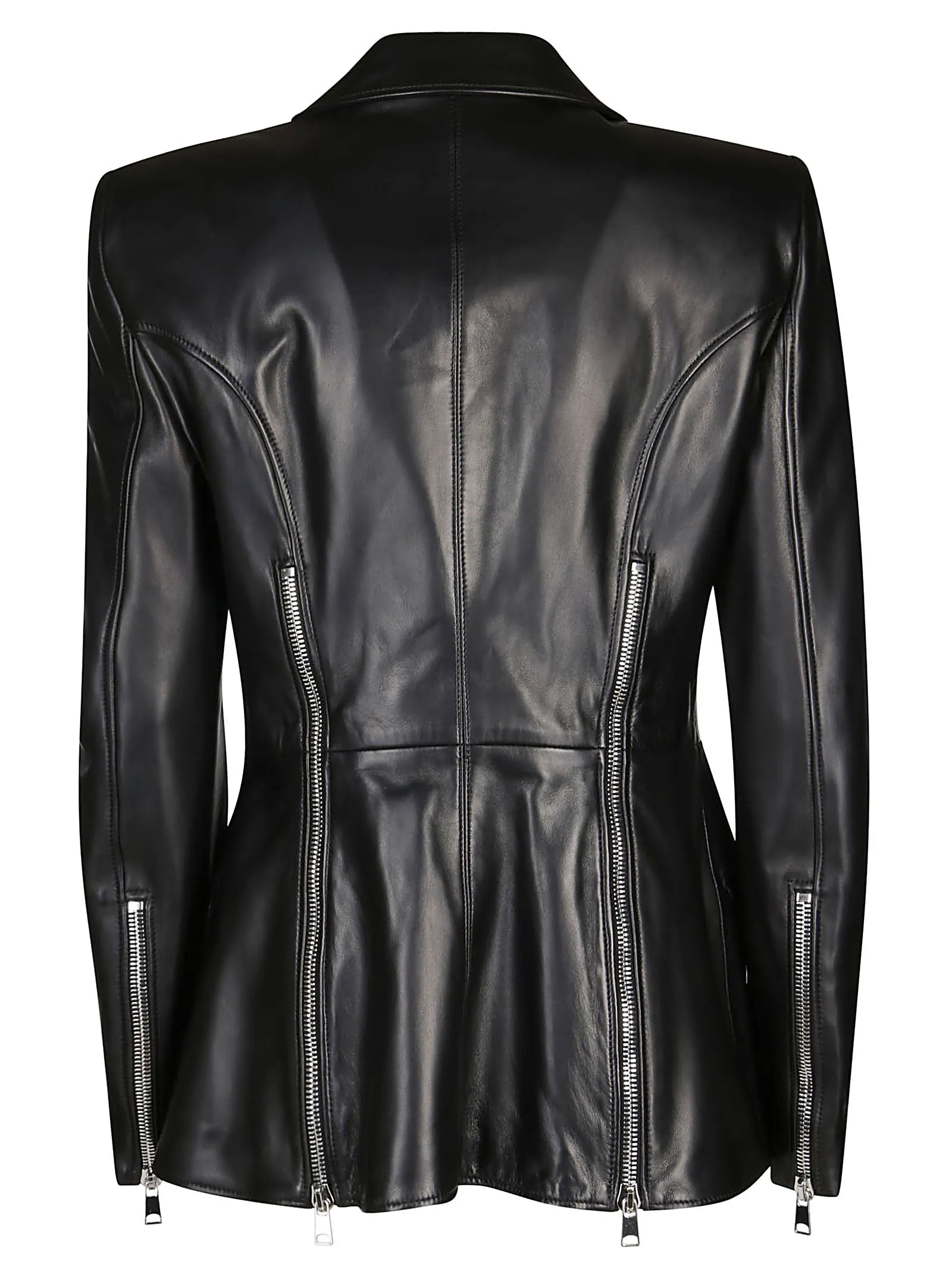 Alexander McQueen Leather Zip Jacket