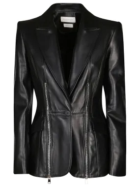 Alexander McQueen Leather Zip Jacket