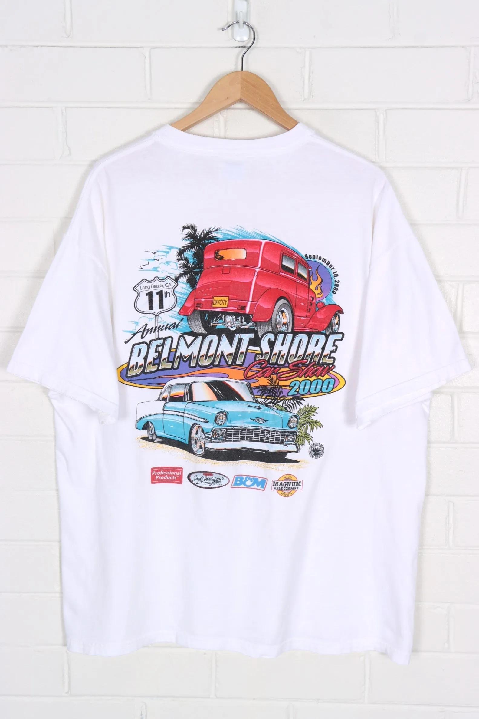 Annual Belmont Shore Colourful Car Show Graphic Tee (XXL)