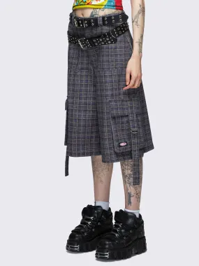 Arlo Plaid Long Cargo Shorts