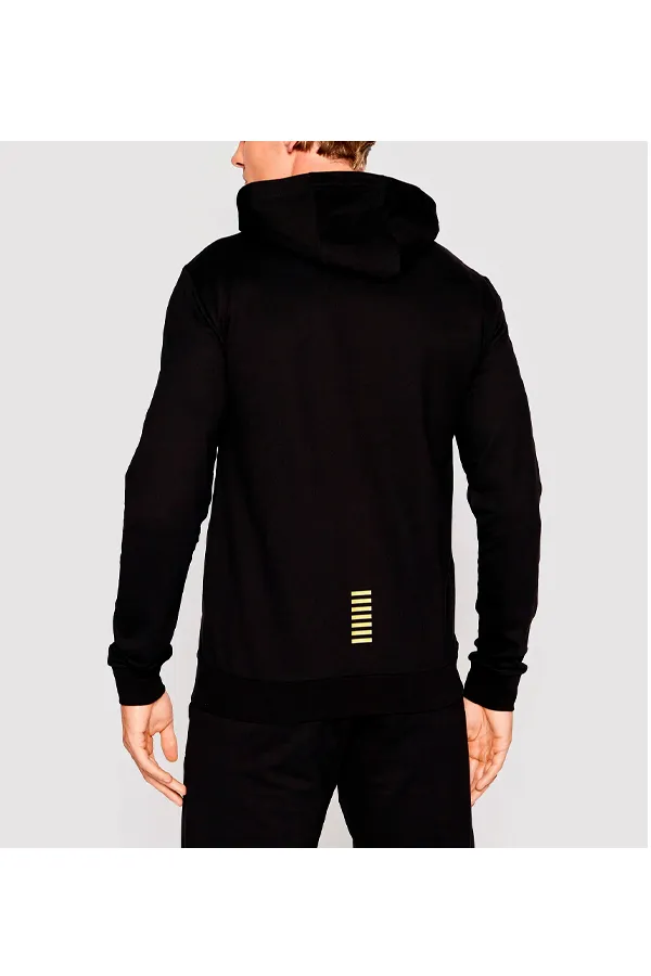 Armani EA7 ID Logo Zip Hoodie Gold