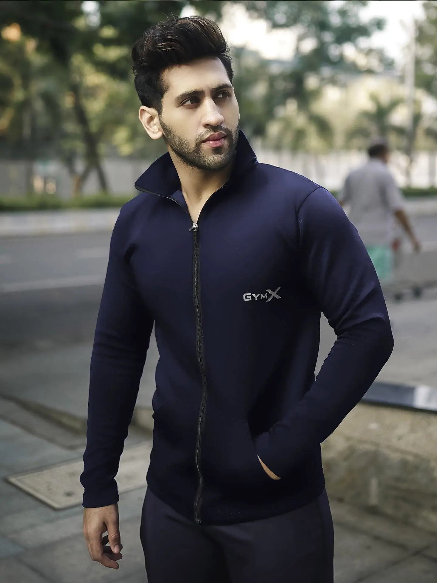 Armour GymX Jacket: Rare Blue - Sale