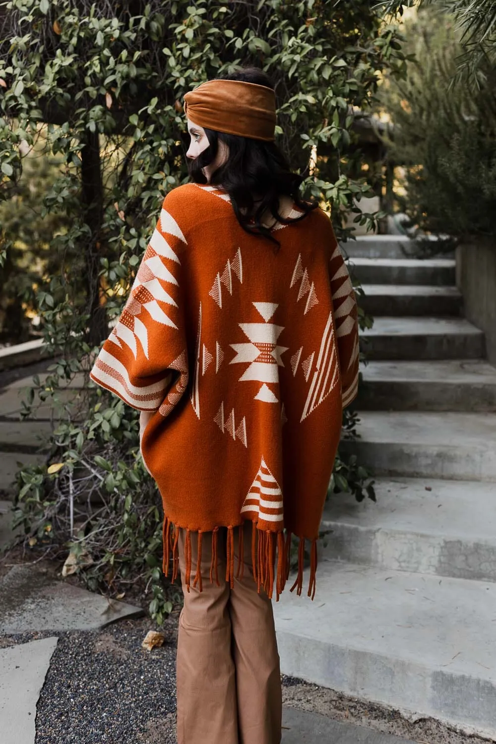 Aztec Luxe Fringed Ruana