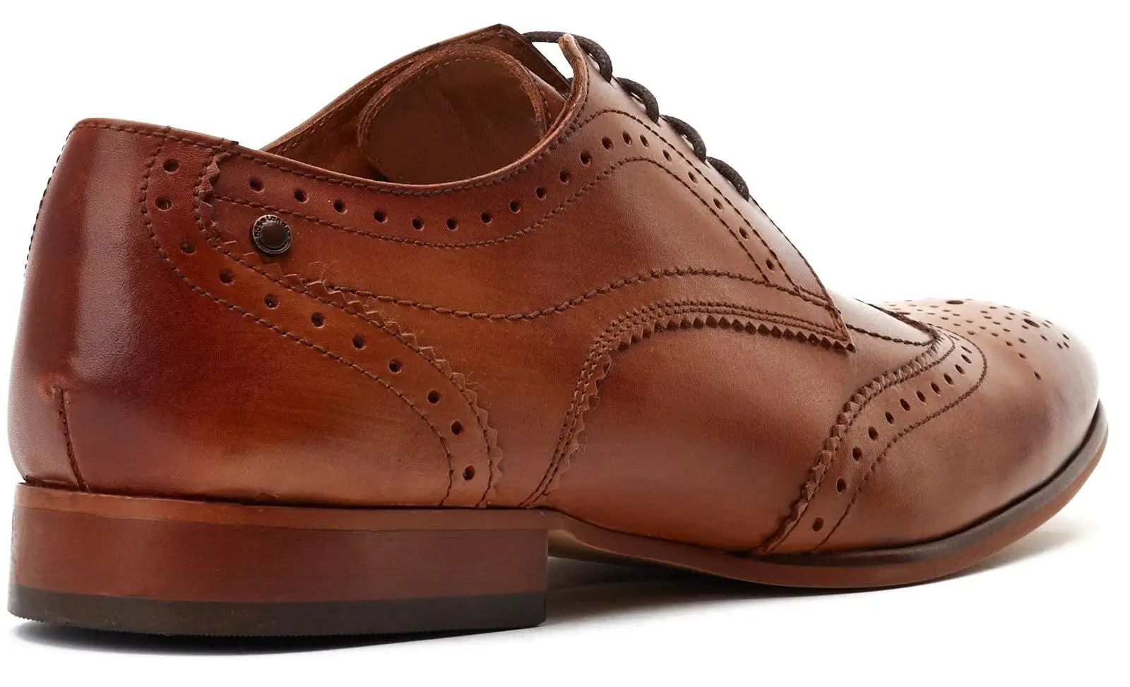 Base London Barbera Mens Leather Lace Up Brogue Shoe