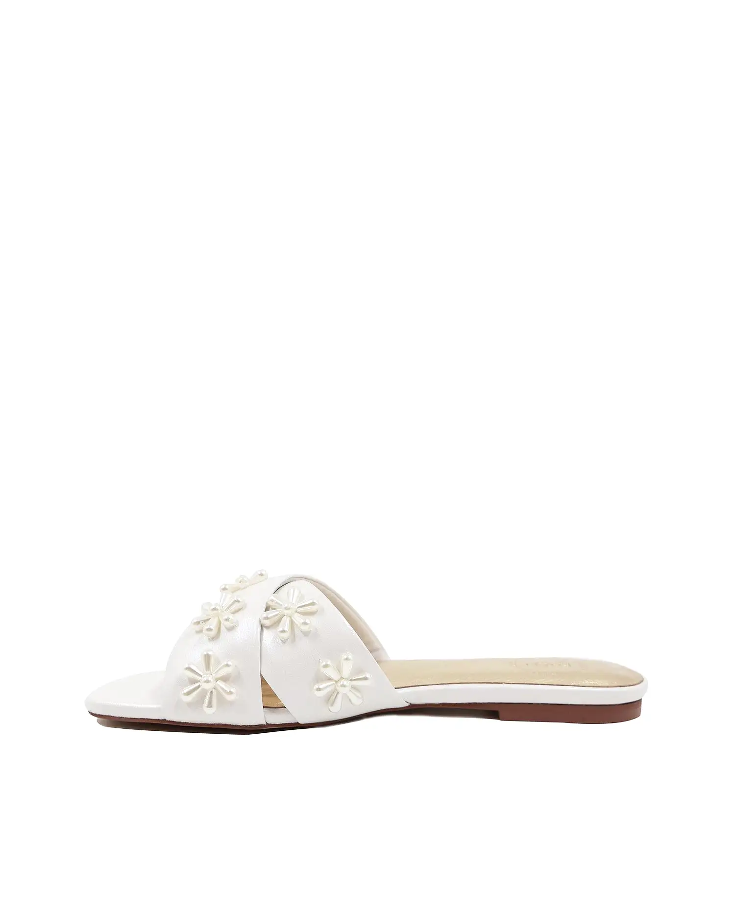 BLOOM FLATS - IVORY PEARL EMBELLISHED FLATS - FINAL SALE