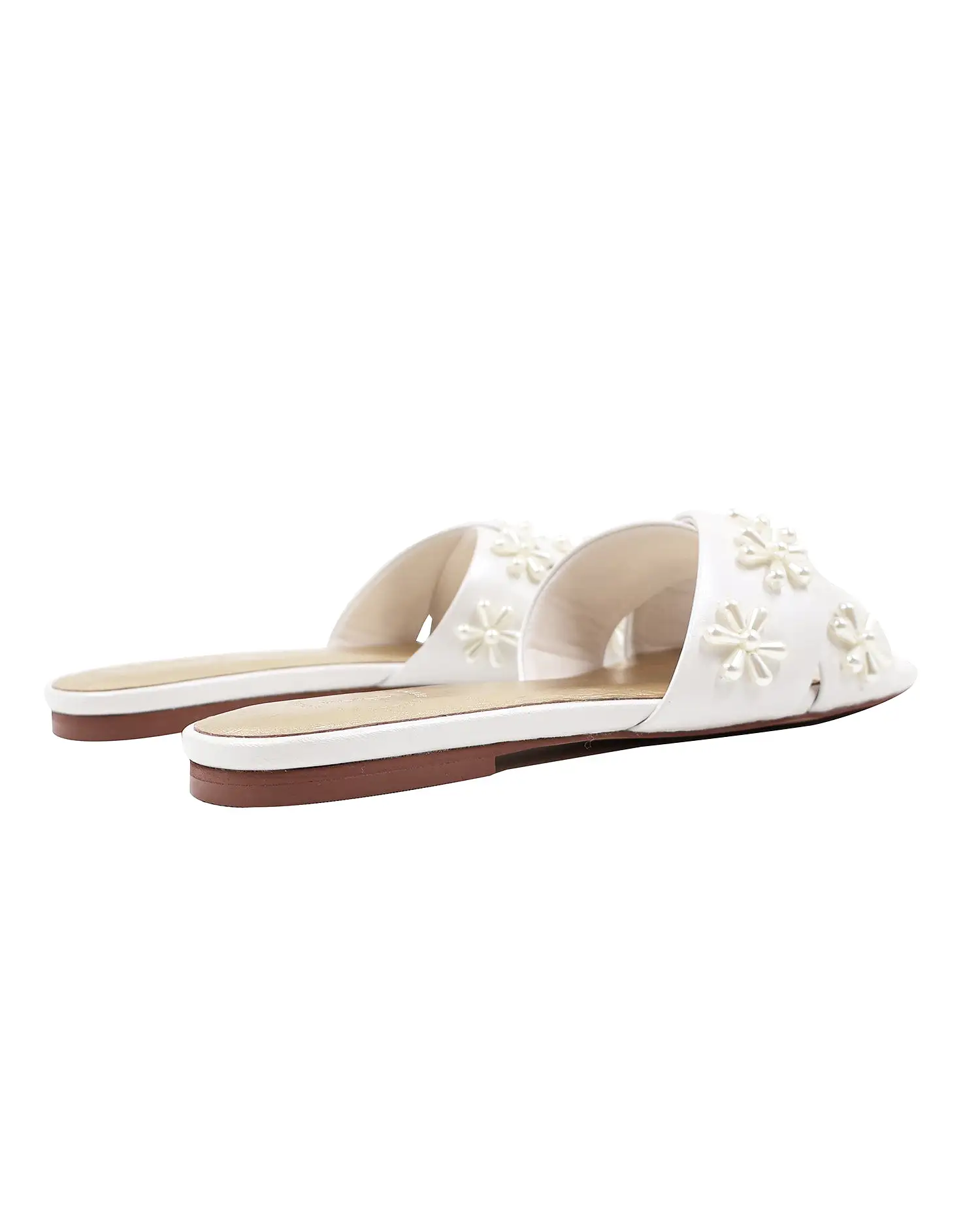 BLOOM FLATS - IVORY PEARL EMBELLISHED FLATS - FINAL SALE