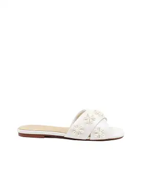 BLOOM FLATS - IVORY PEARL EMBELLISHED FLATS - FINAL SALE