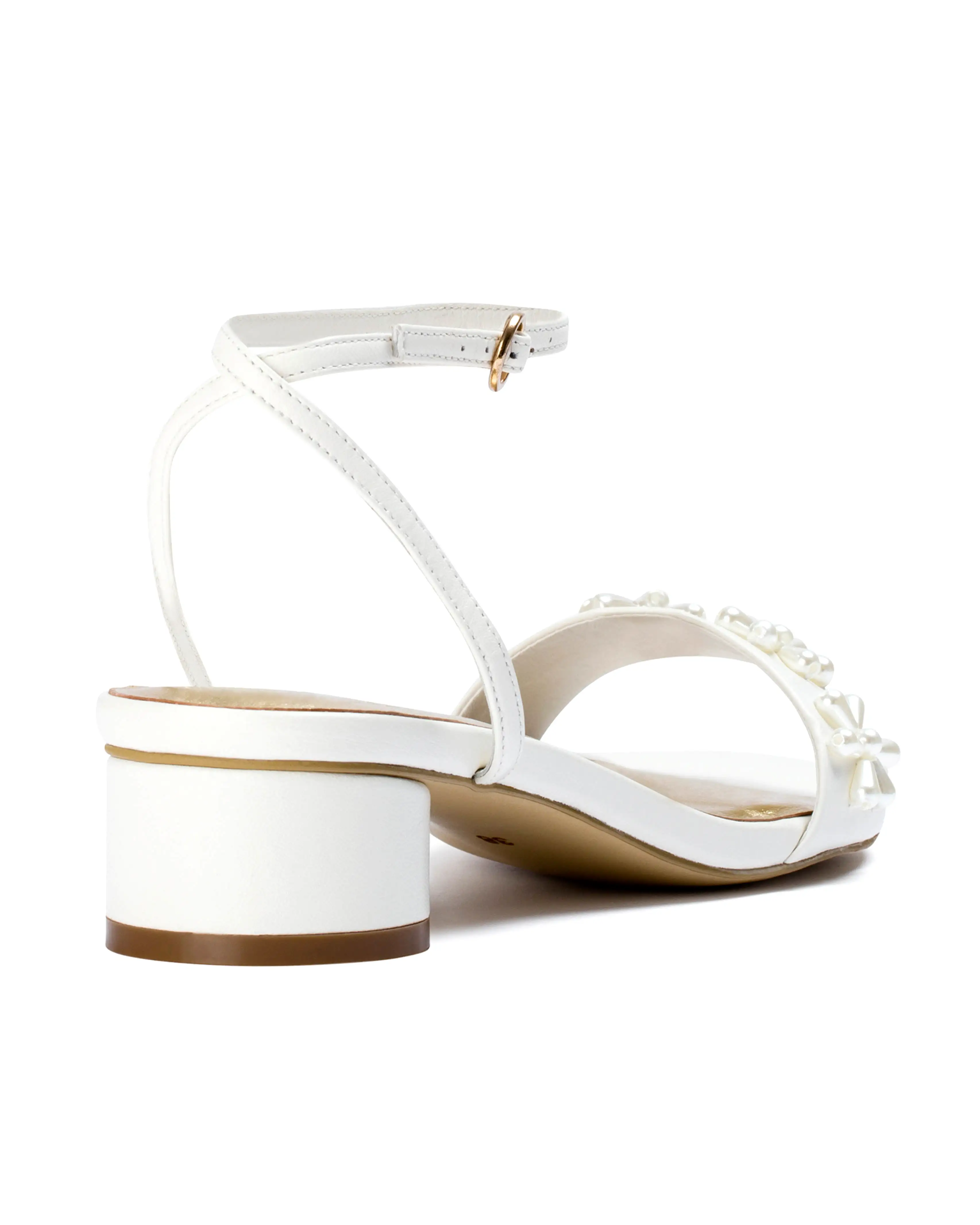 BLOOM SANDALS - PEARL FLOWER IVORY BRIDAL SHOES