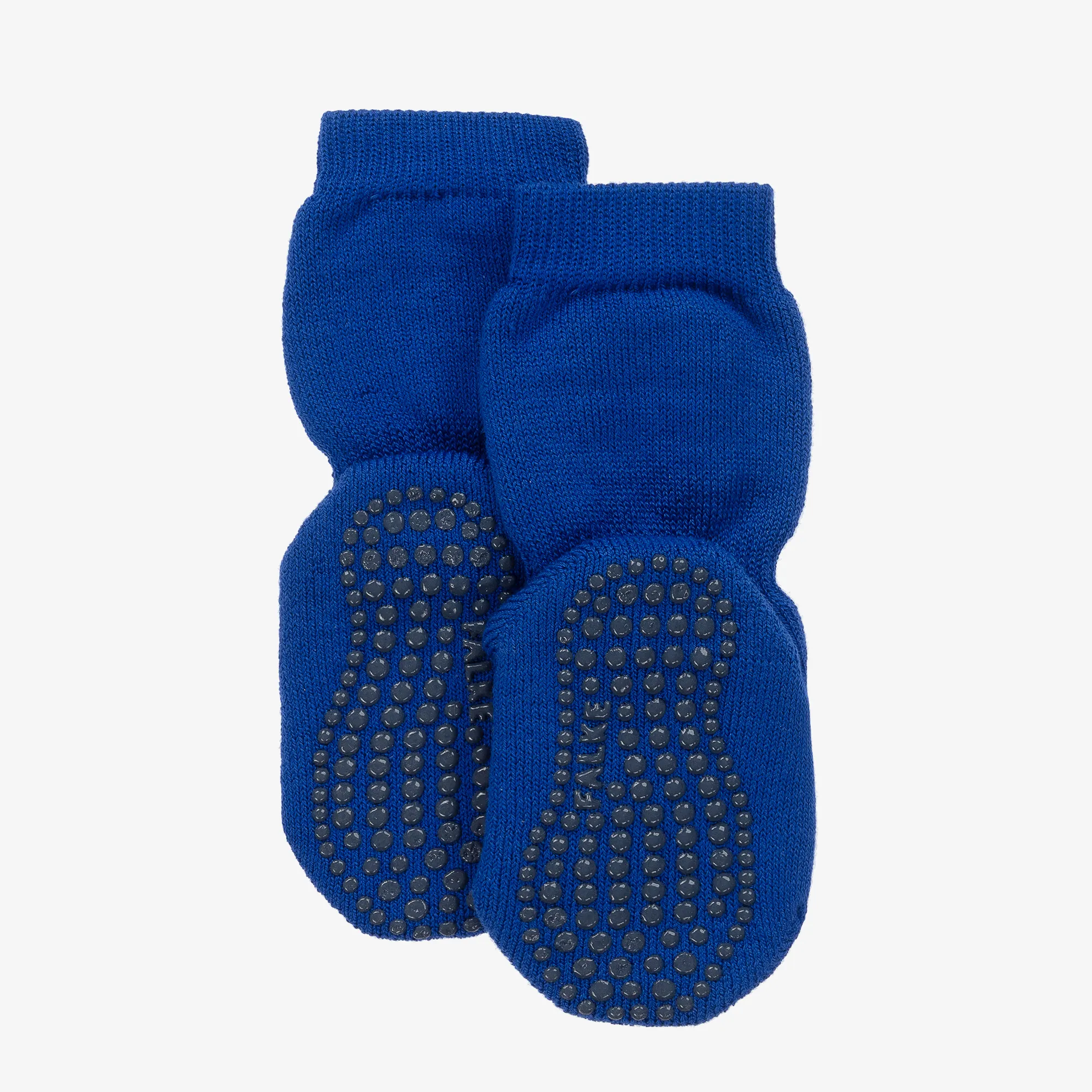 Blue Cotton & Wool Slipper Socks