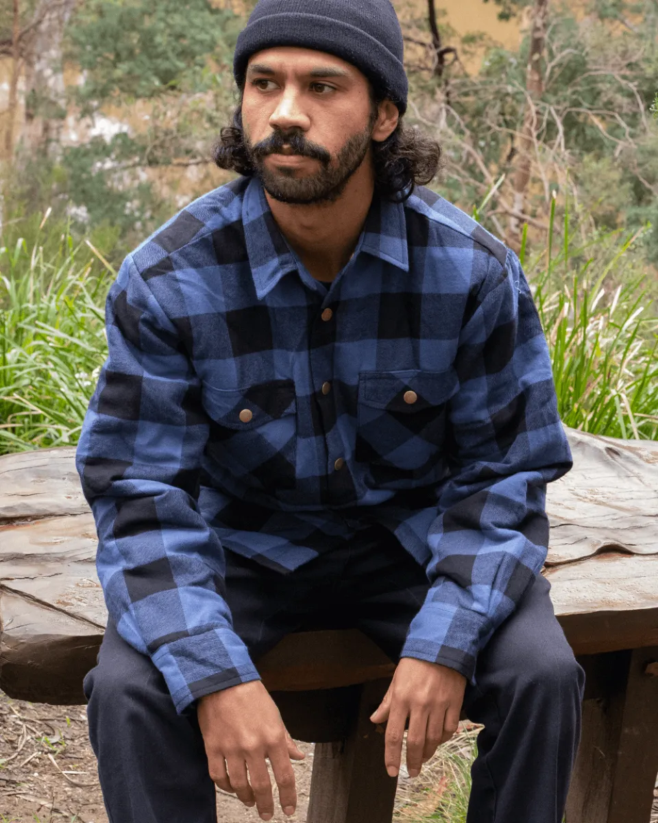 Blue Soft Padded Flannel Jacket