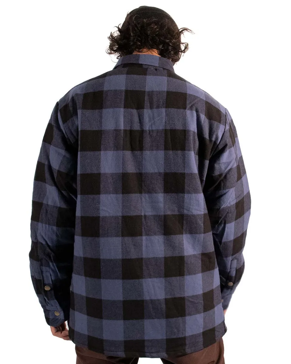 Blue Soft Padded Flannel Jacket