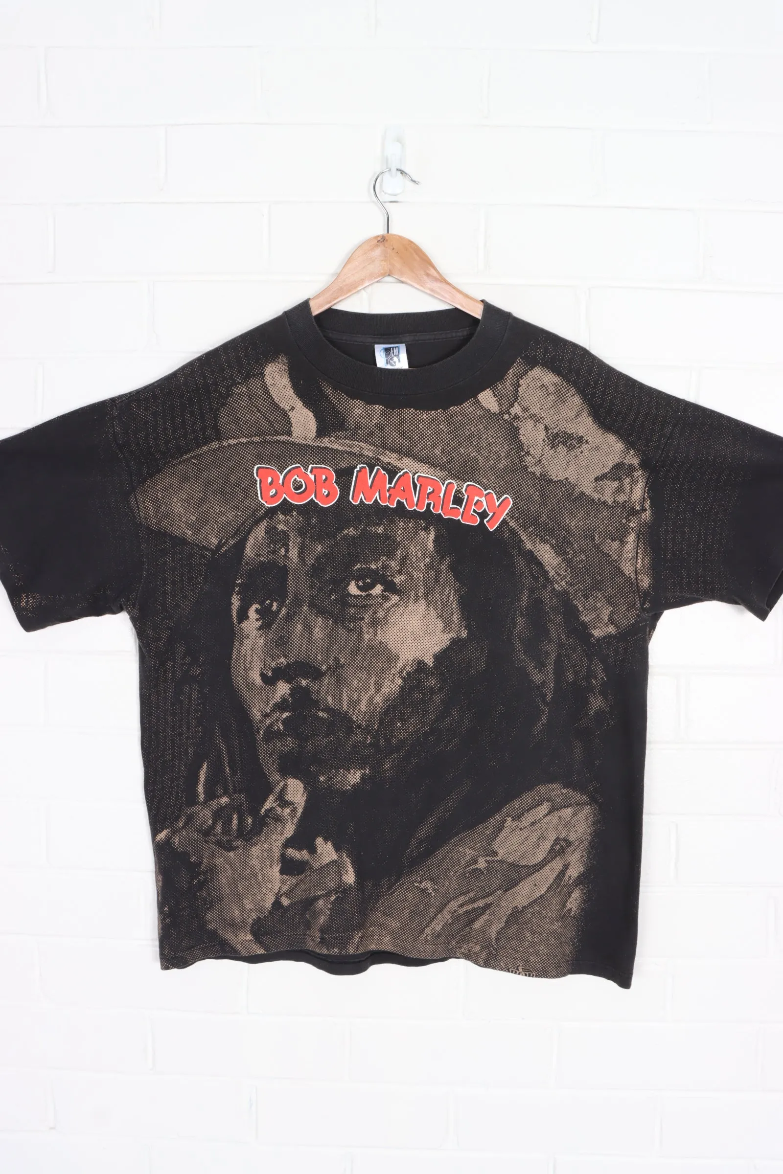 Bob Marley 'Rastaman Vibration' Front Back Single Stitch T-Shirt USA Made (XL)