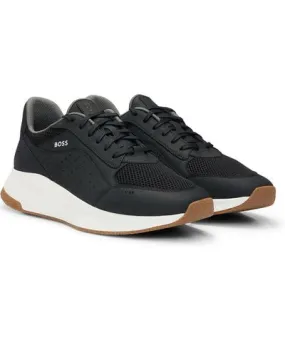 Boss TTNM EVO leather lace-up trainers with mesh trims