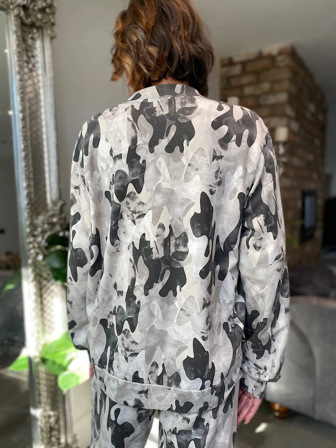 Camo Print Zip Jacket Ellie