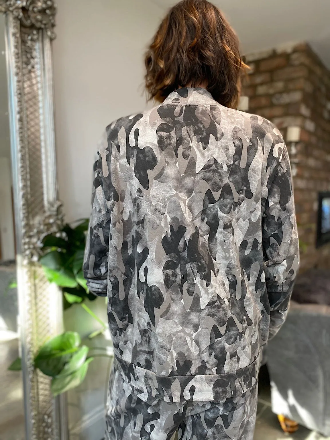 Camo Print Zip Jacket Ellie