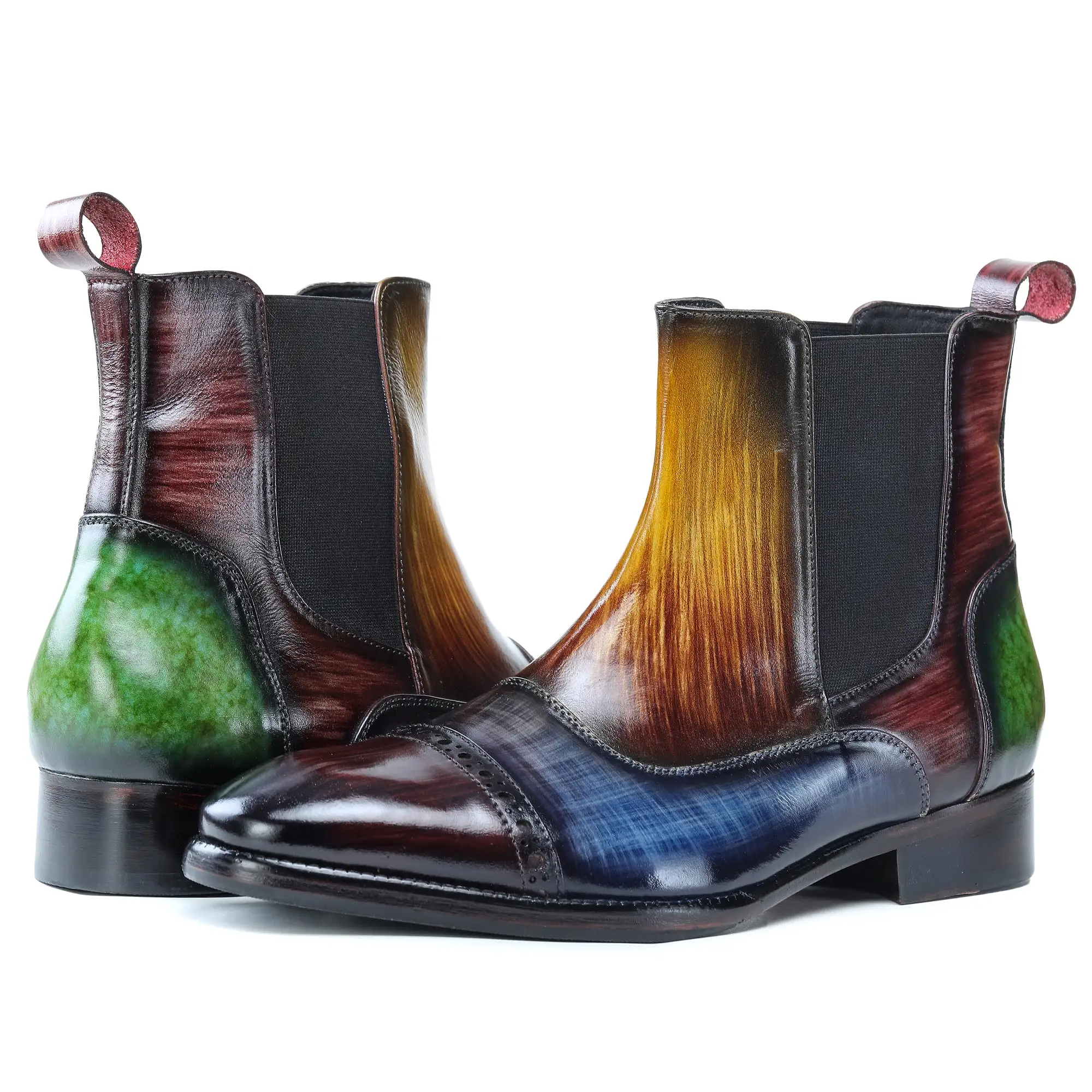 Captoe Chelsea Boots- Multicolor