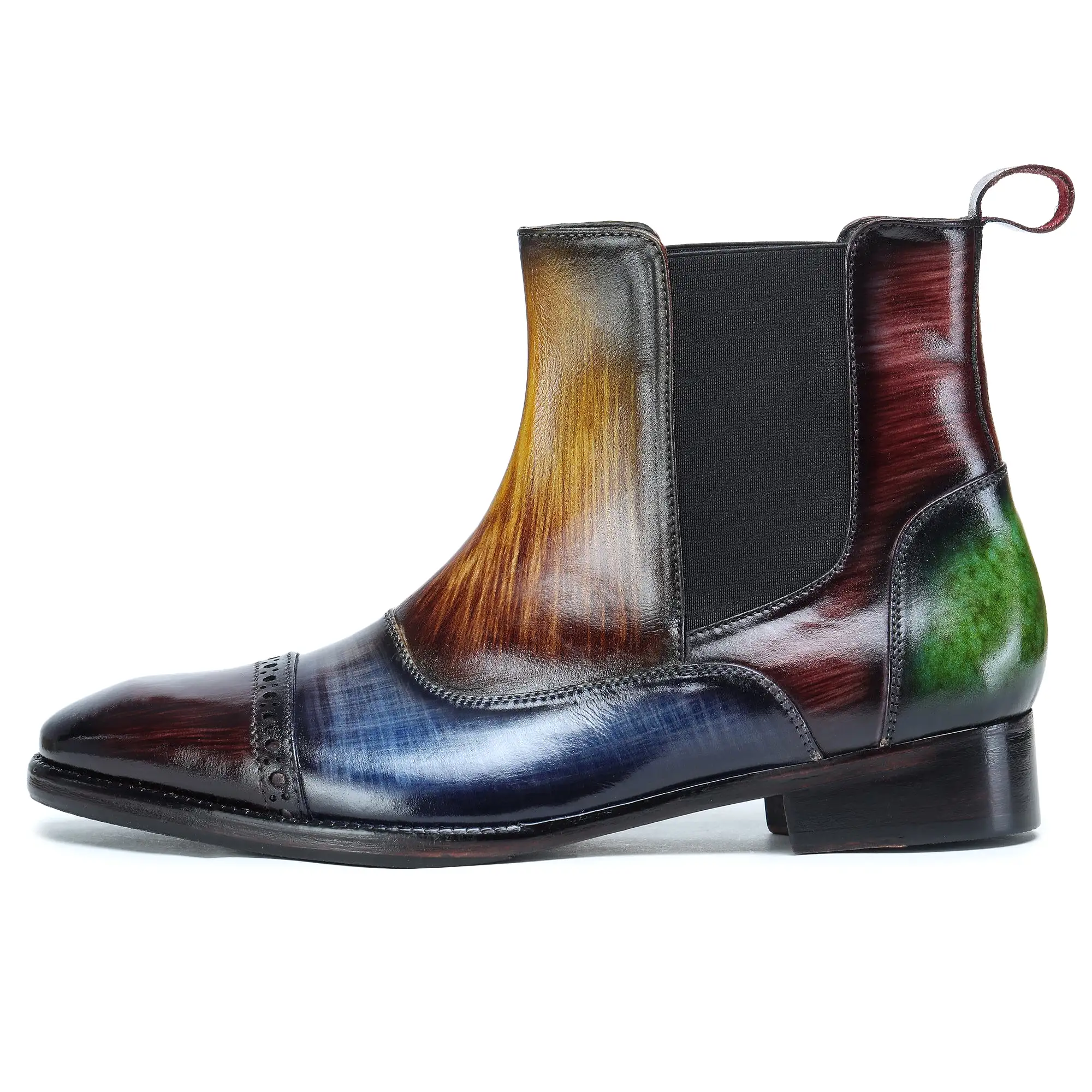 Captoe Chelsea Boots- Multicolor