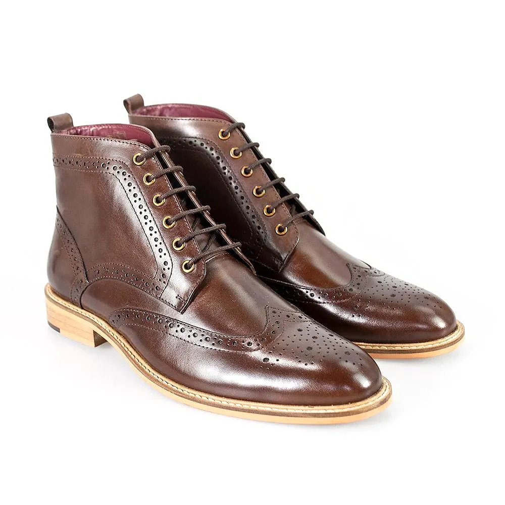 Cavani Holmes Brown Men's Leather Boots