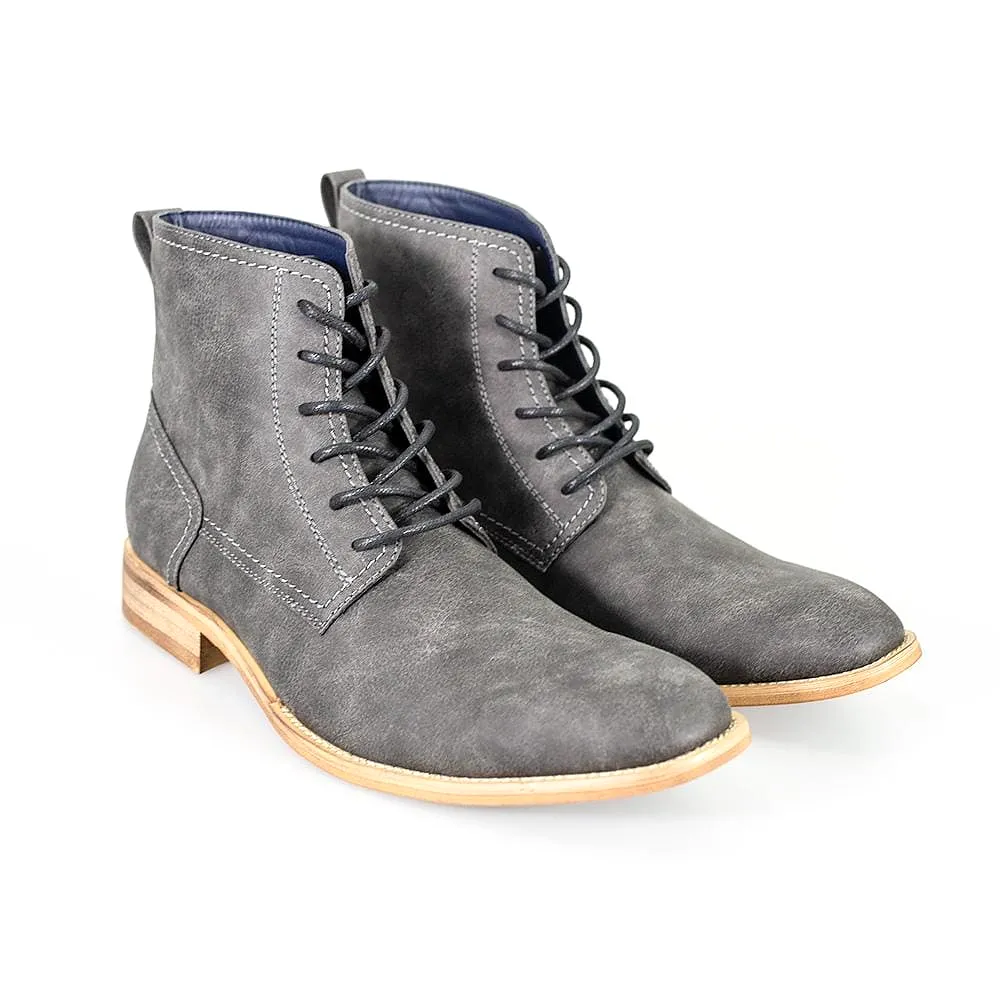 Cavani Hurricane Grey Men's Leather Boots