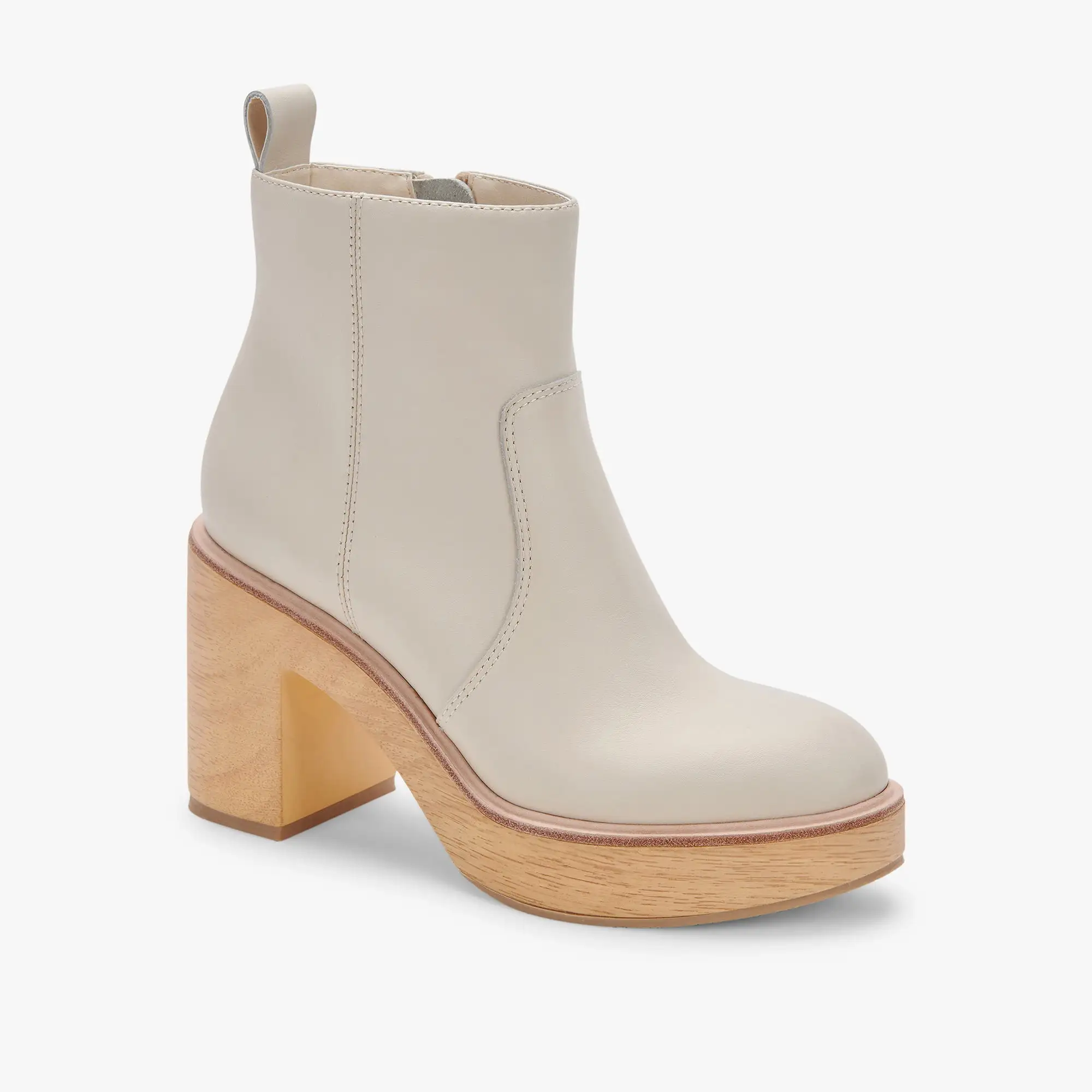 CECILE BOOTS IVORY LEATHER