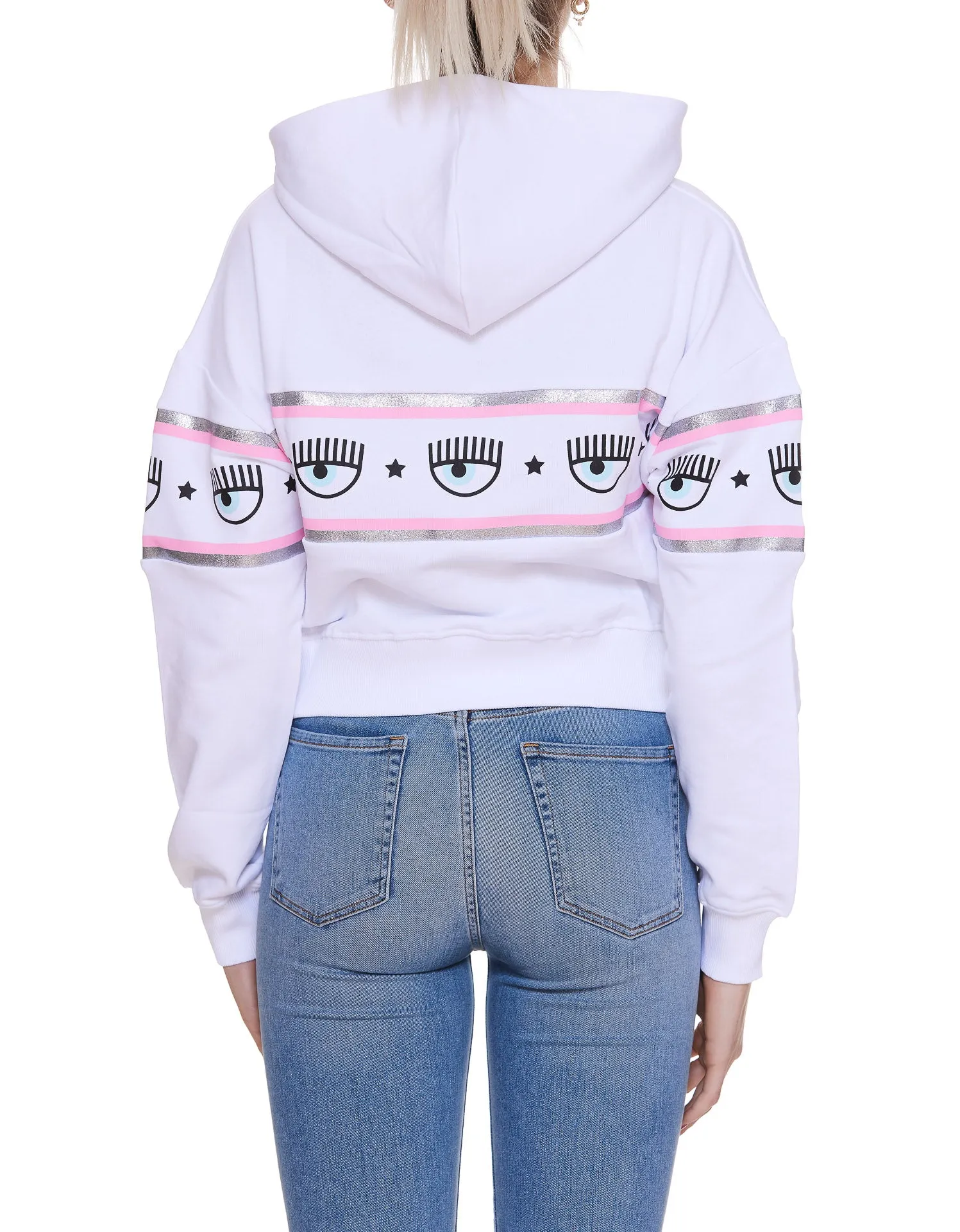 Chiara Ferragni Logo-Taped Long-Sleeved Hoodie