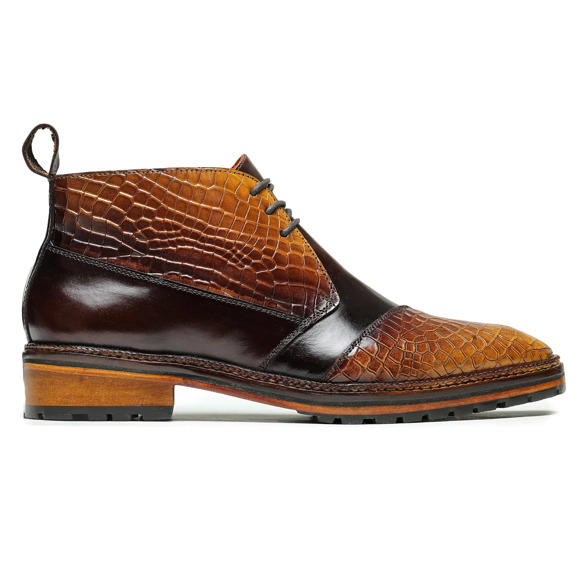 Classic Chukka Boots- Croc Tan & Brown