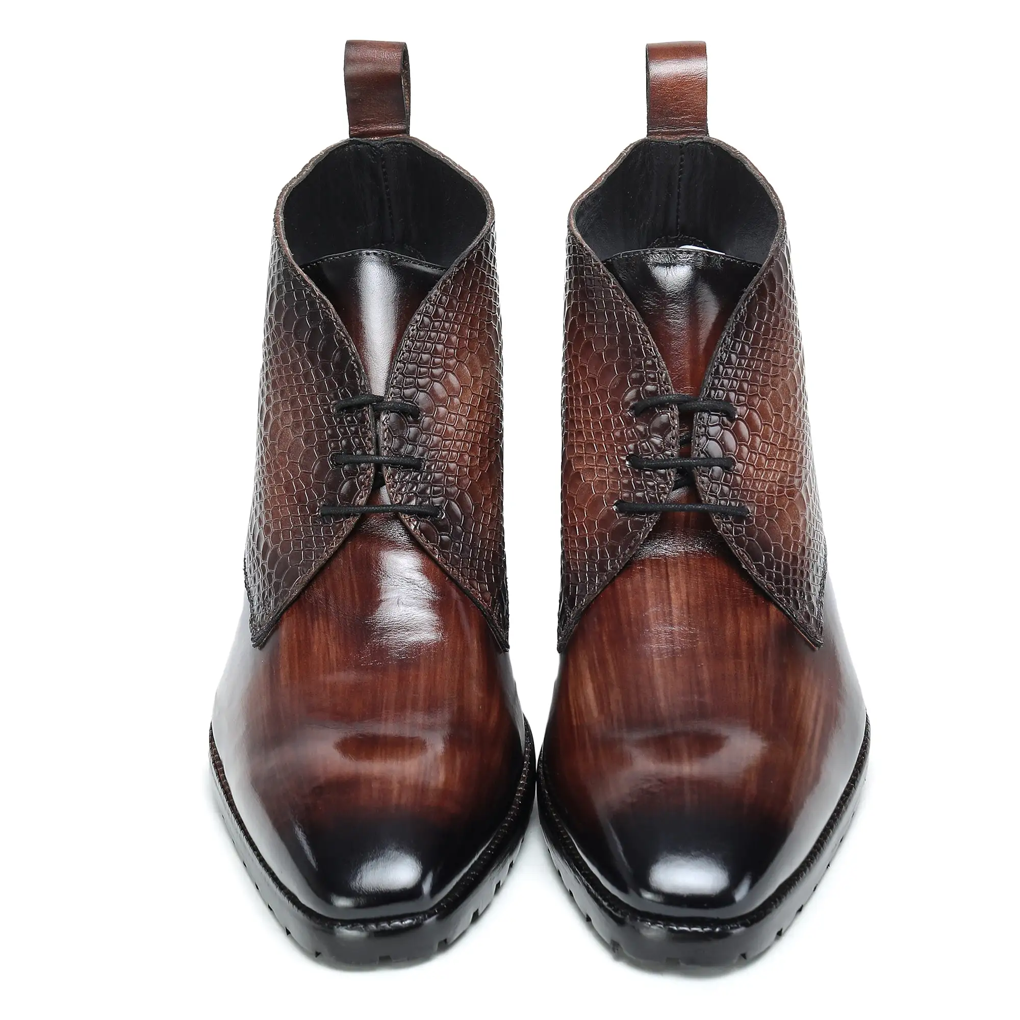 Classic Chukka Boots- Python Brown