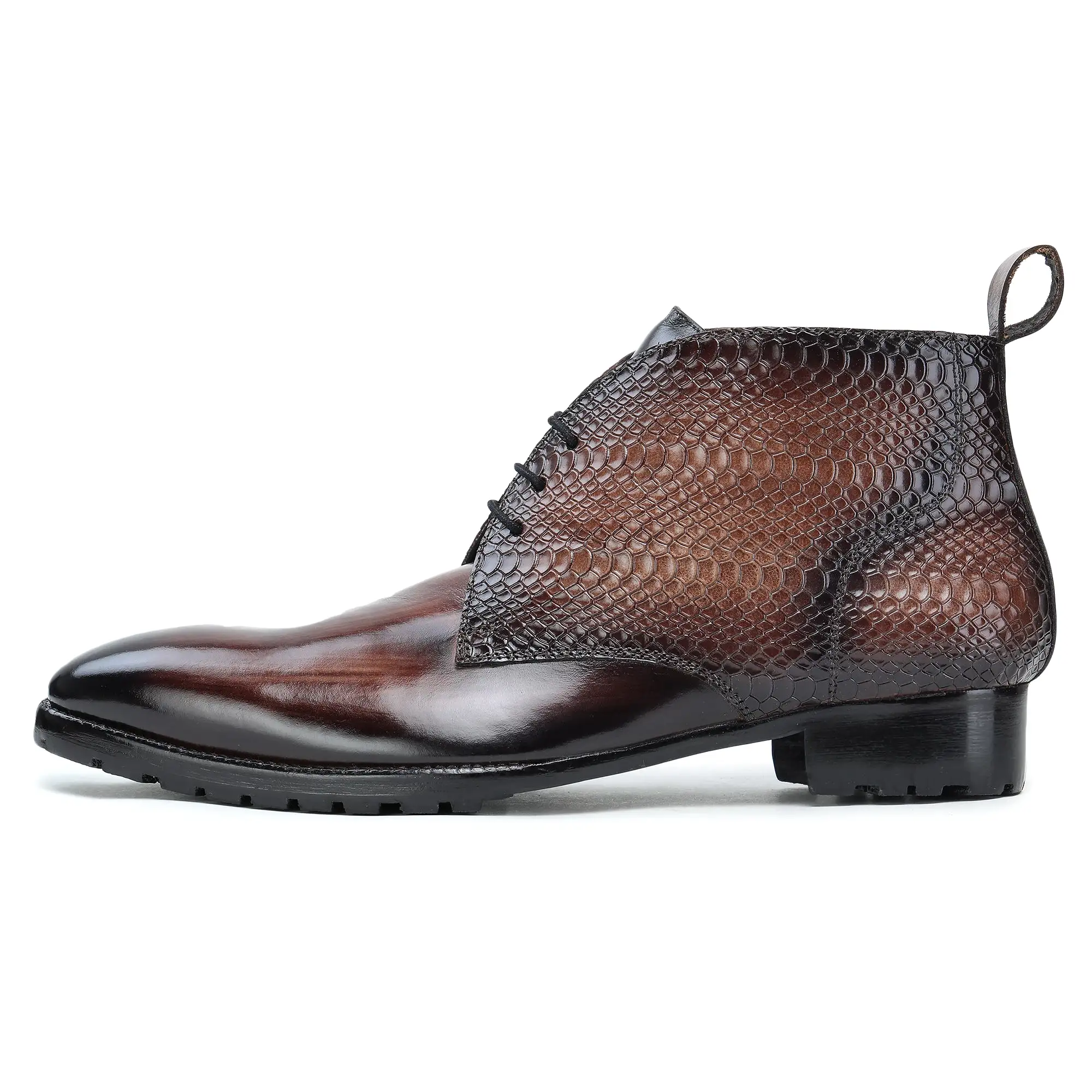 Classic Chukka Boots- Python Brown