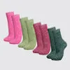 Cozy Bright Wool Crew Socks 4 Pack