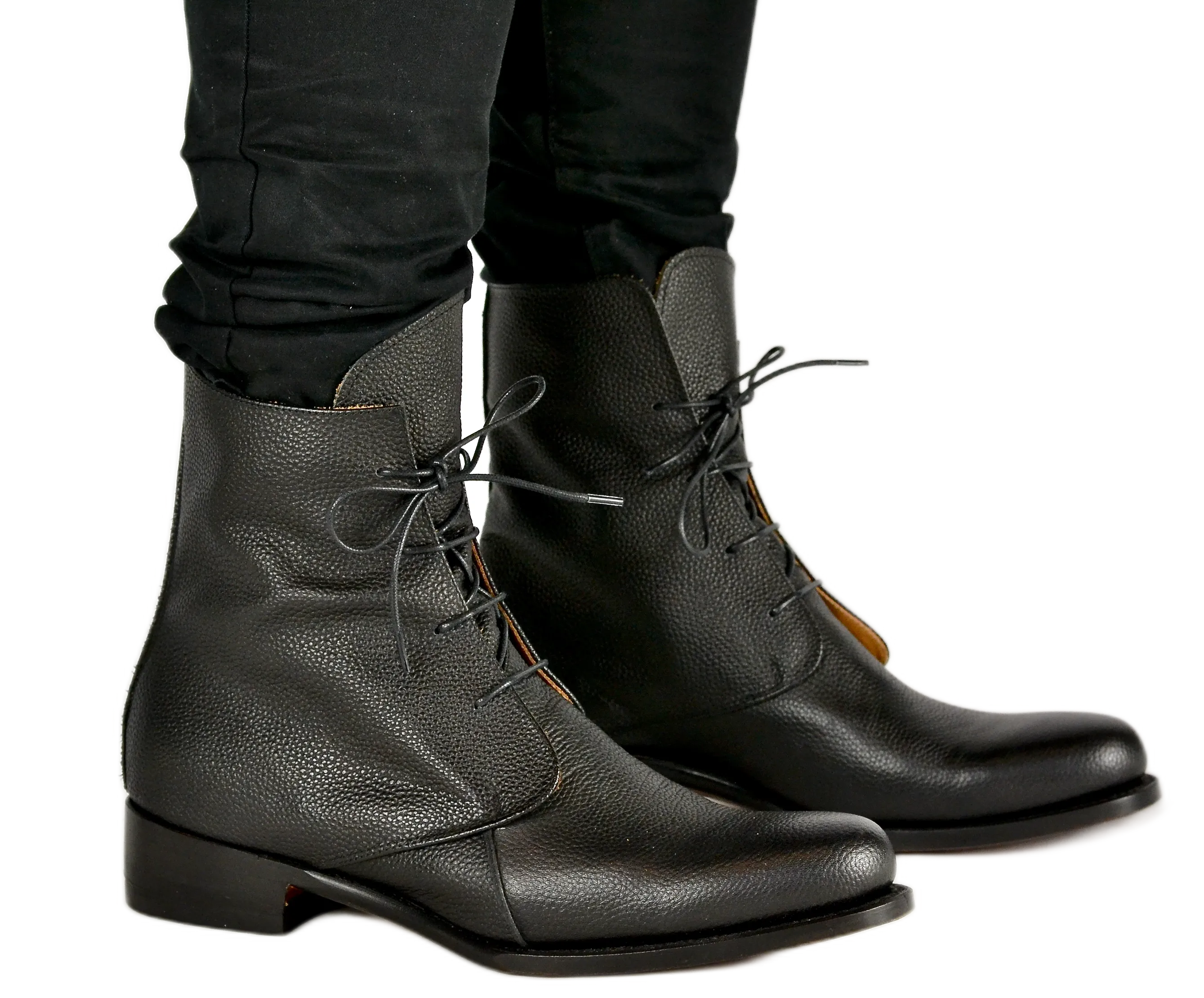 Derby Boot  |  Black pebble grain | Calf