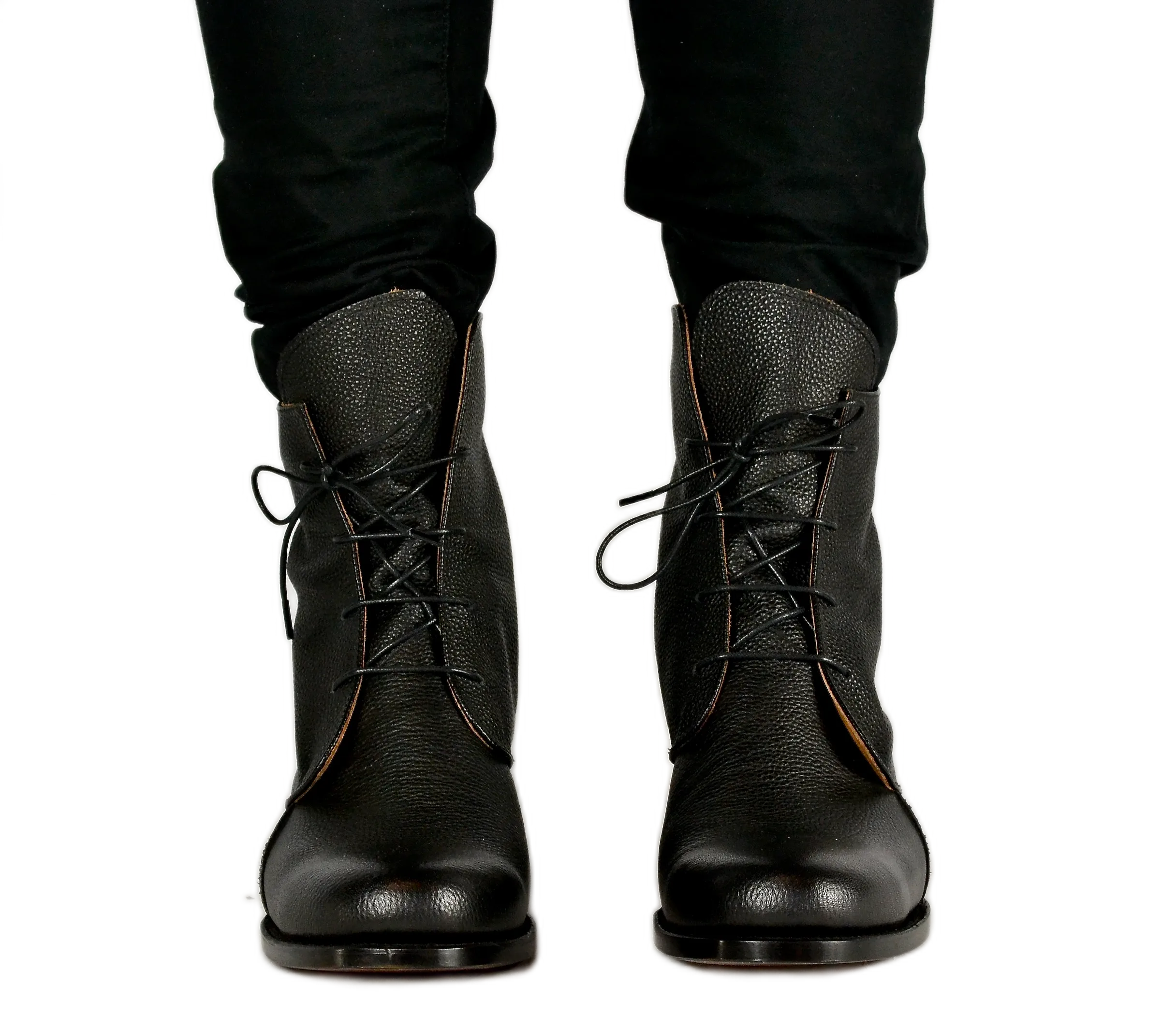 Derby Boot  |  Black pebble grain | Calf