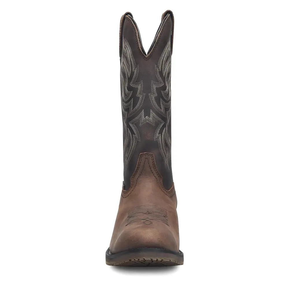 'Double H' Men's 12 Tascosa EH WP Western R Toe - Dark Earth / Charcoal