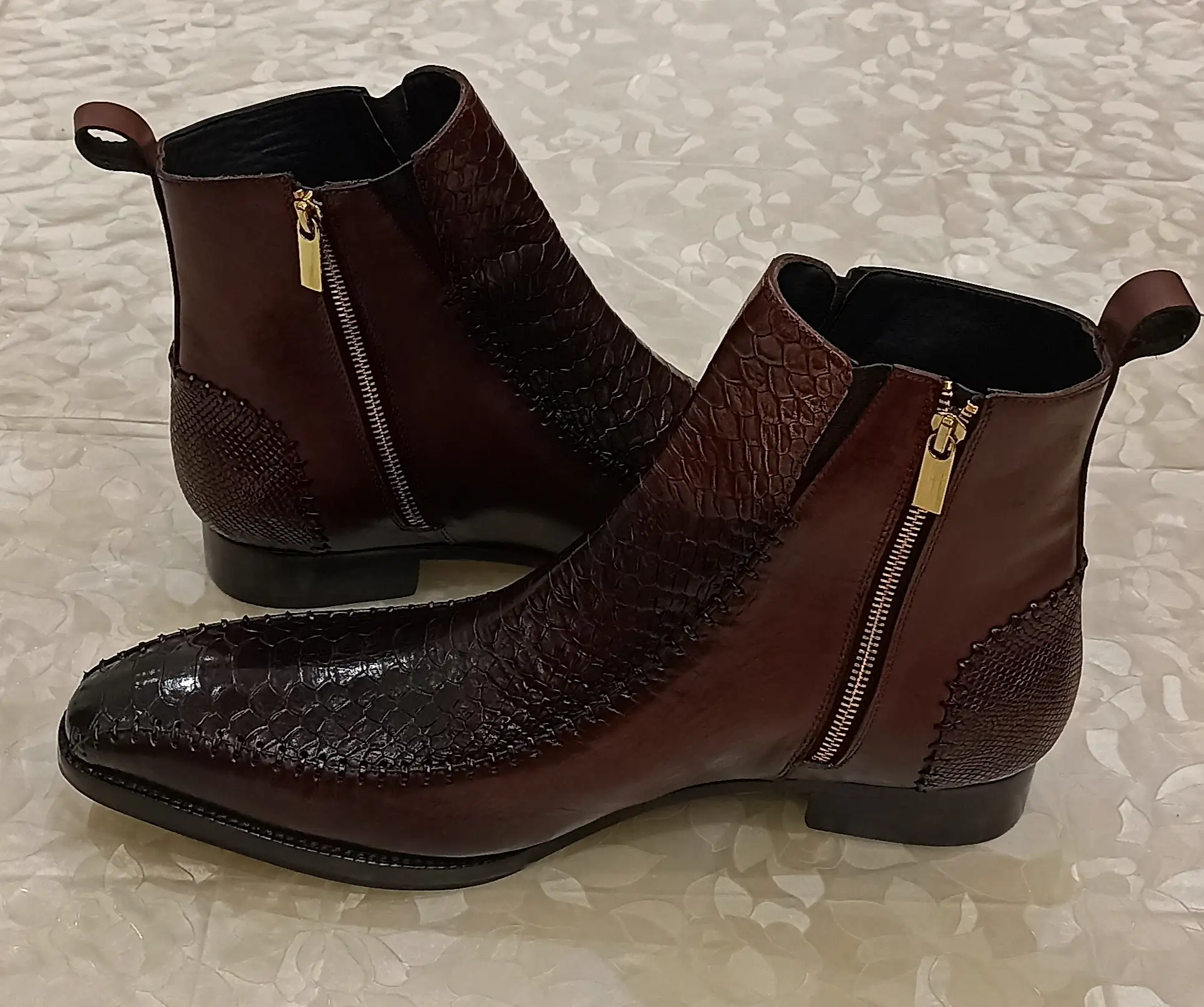 Driver Zipper Boots - Brown