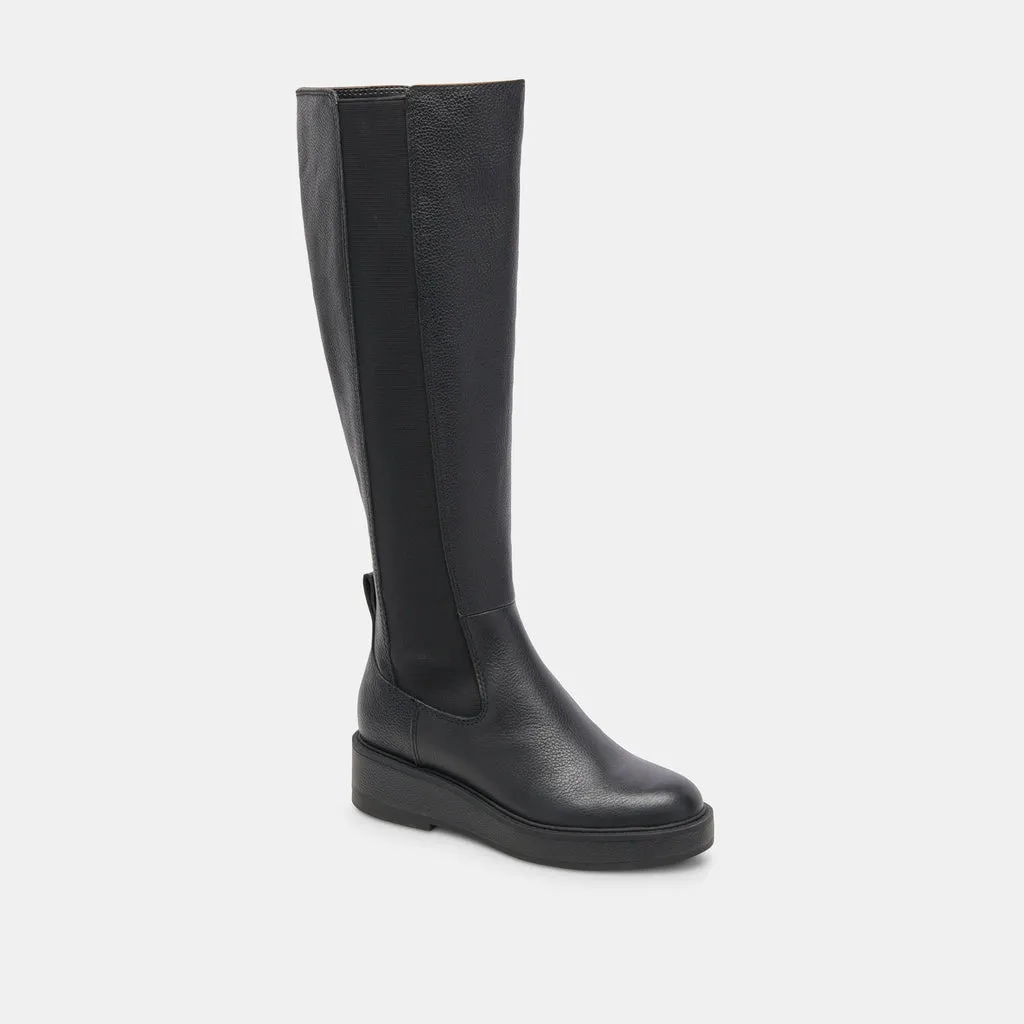 EAMON H2O Black Leather Boots | Waterproof Black Leather Boots– Dolce Vita 6952473428034