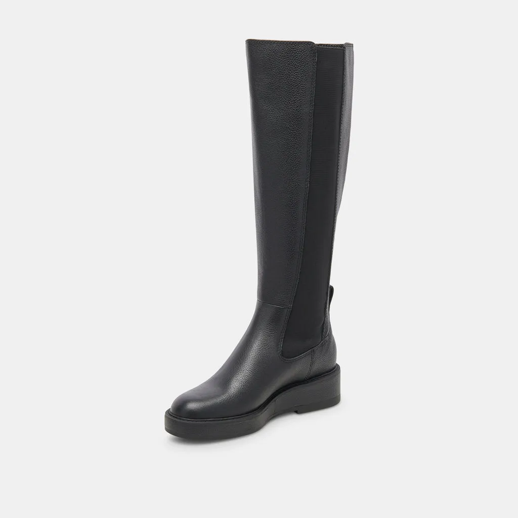 EAMON H2O Black Leather Boots | Waterproof Black Leather Boots– Dolce Vita 6952473428034