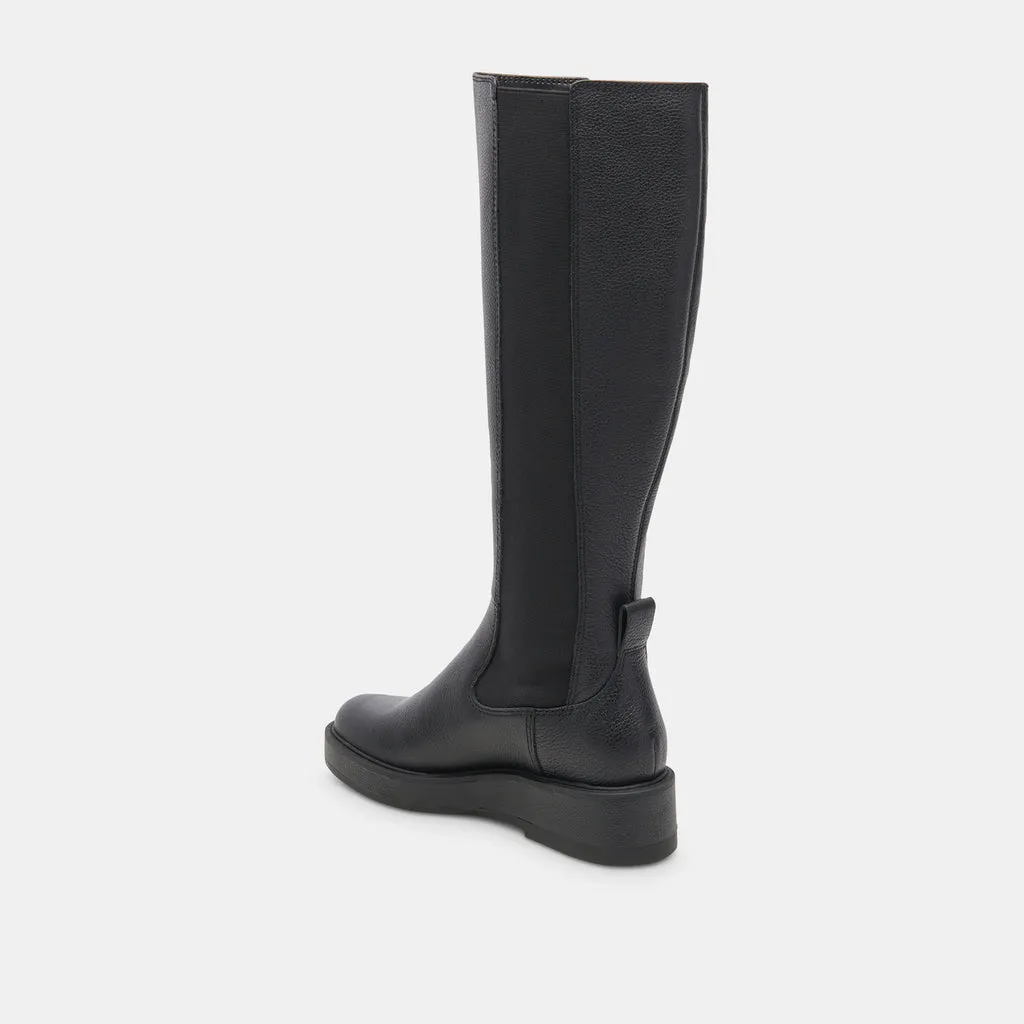 EAMON H2O Black Leather Boots | Waterproof Black Leather Boots– Dolce Vita 6952473428034