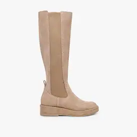 EAMON H2O WIDE CALF BOOTS ALMOND SUEDE