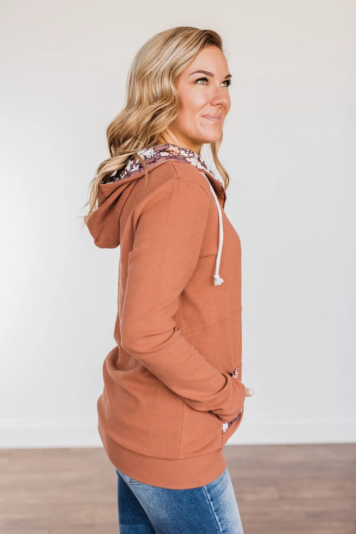 Easy To Love Quarter Zip Hoodie- Clay