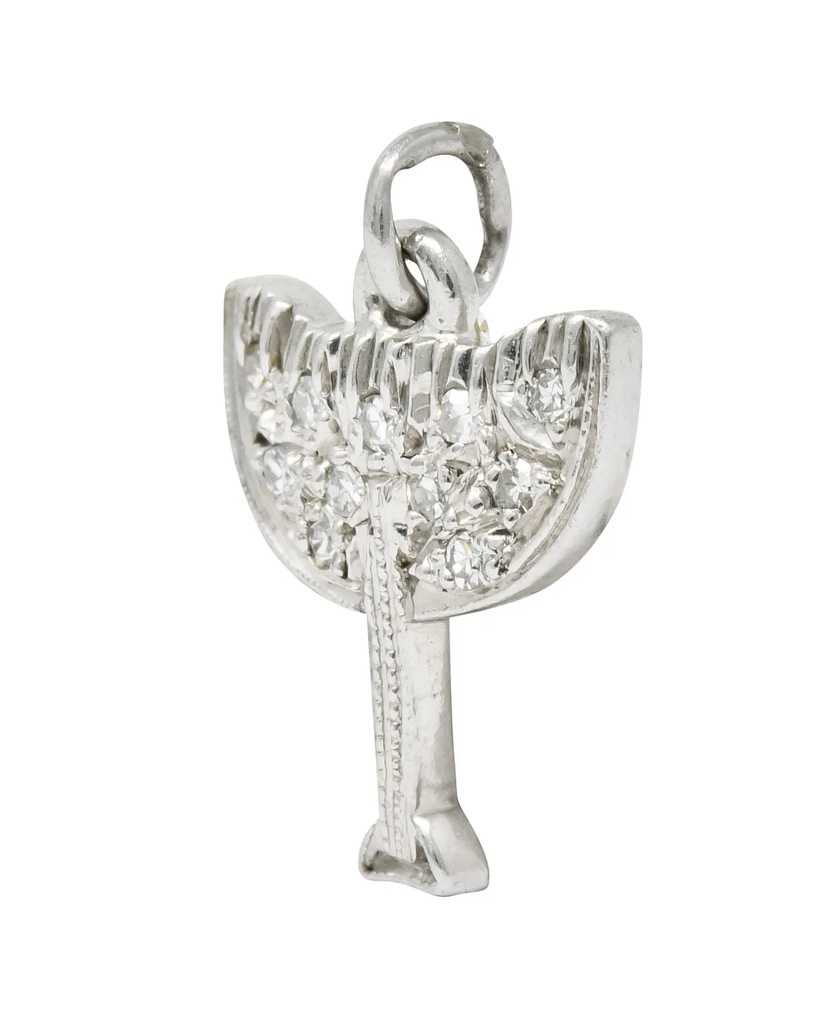 Edwardian Diamond Platinum Horse Saddle Charm