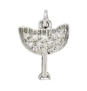 Edwardian Diamond Platinum Horse Saddle Charm