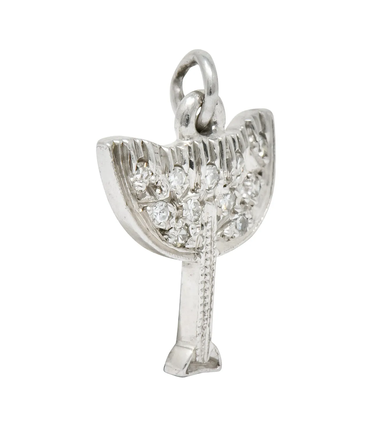 Edwardian Diamond Platinum Horse Saddle Charm