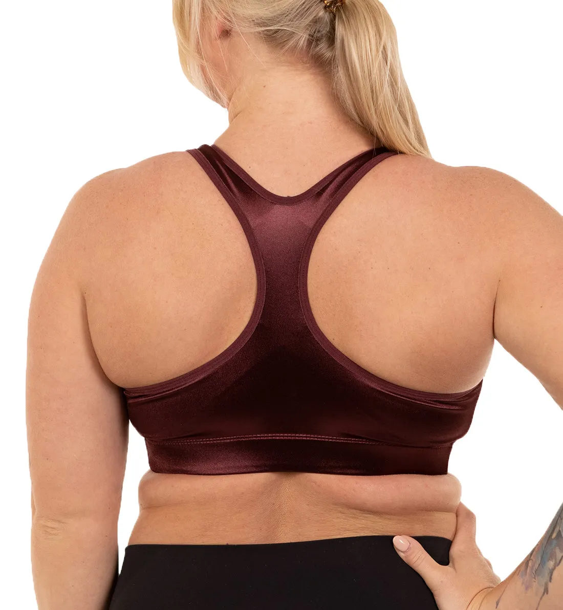 Enell Racer-Back Sports Bra (102) - Big Sky Burgundy