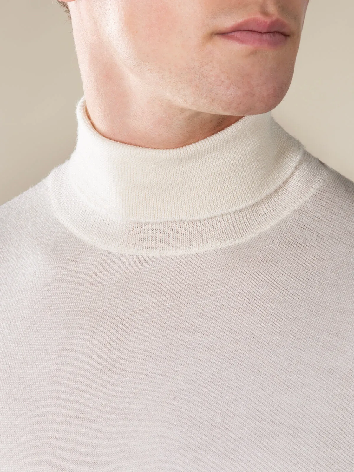 Extrafine Merino Rollneck Ivory