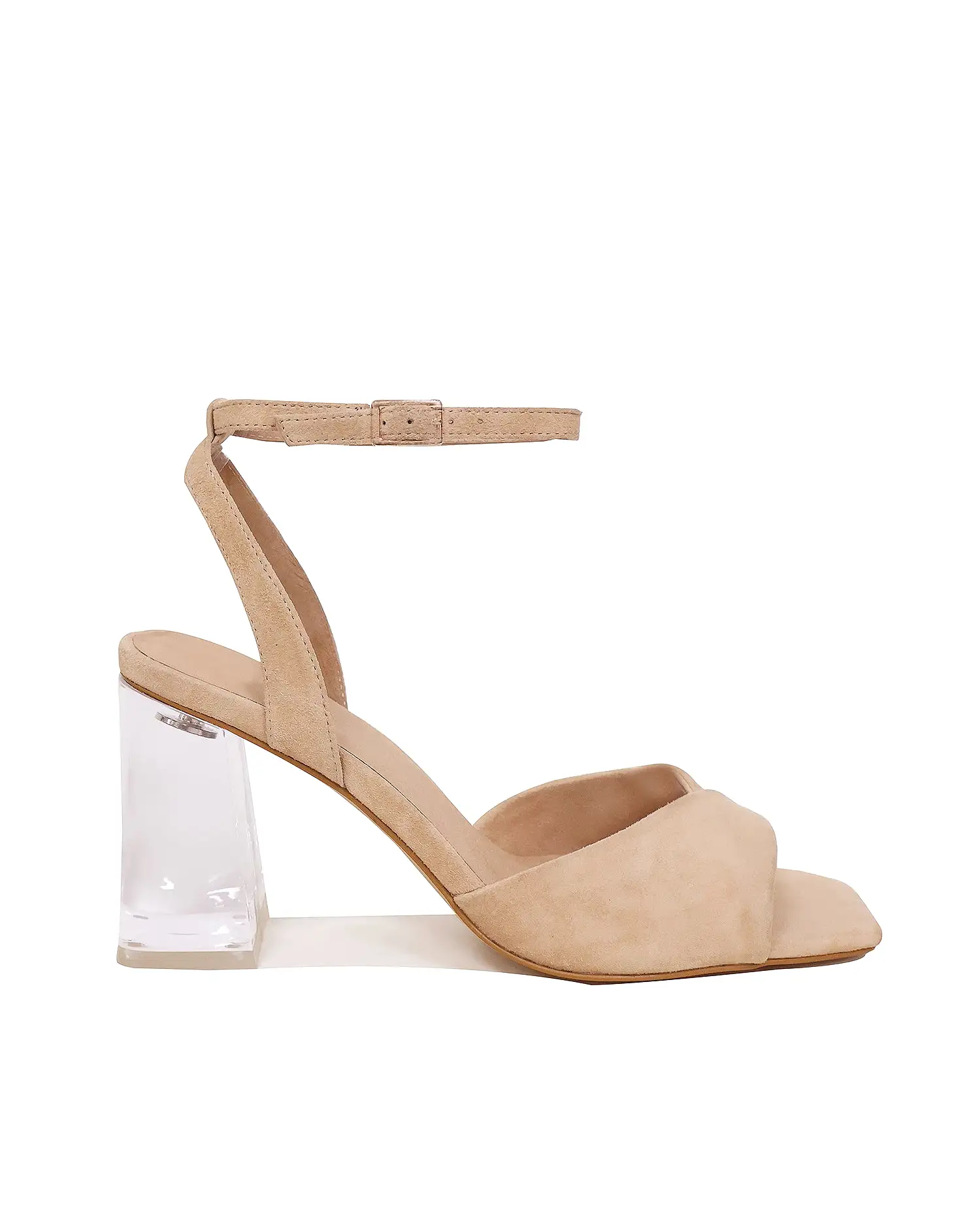 FLIRT - NUDE SUEDE HEELS - FINAL SALE