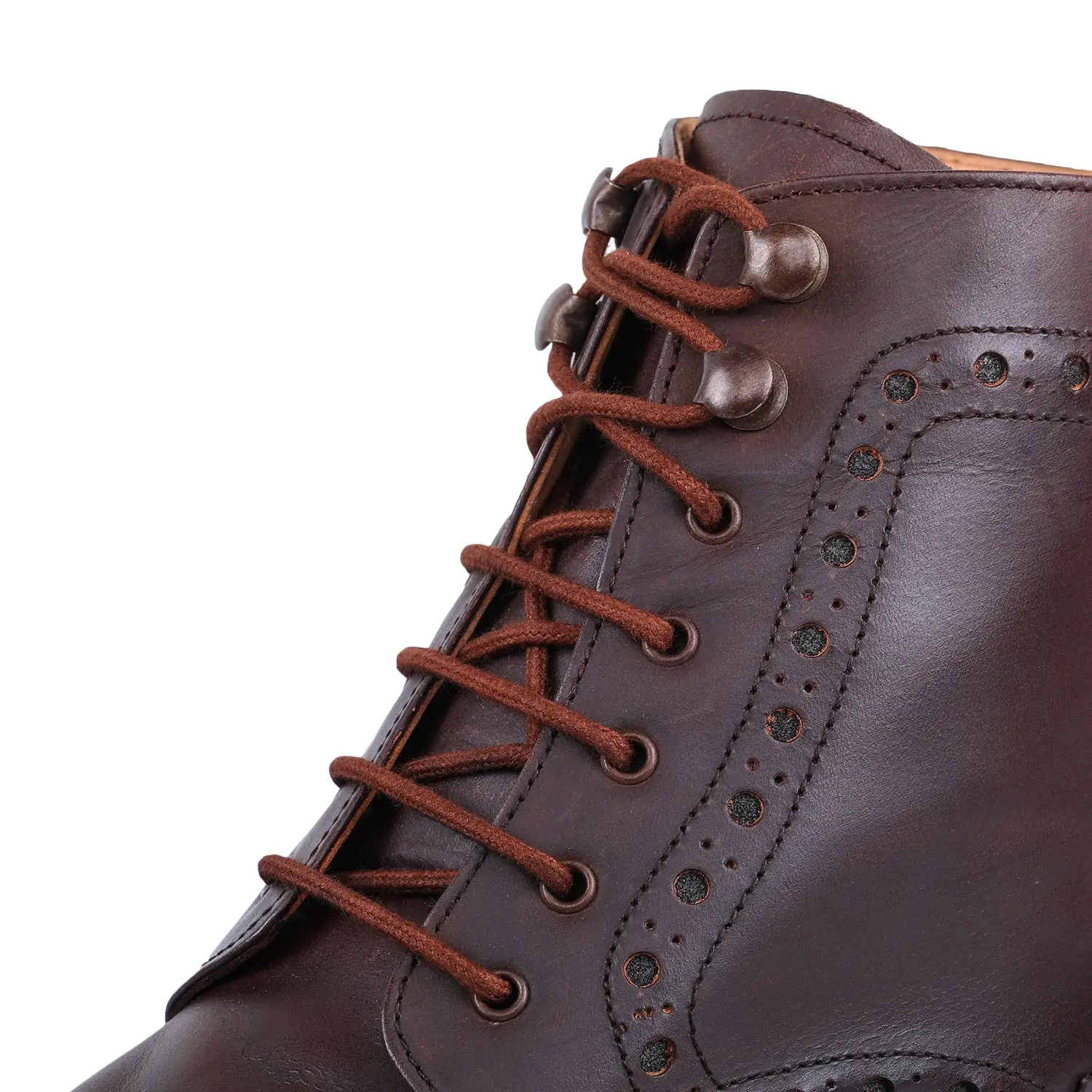 Goodyear Welted Wingtip Brogue lace Up Boots- Brown